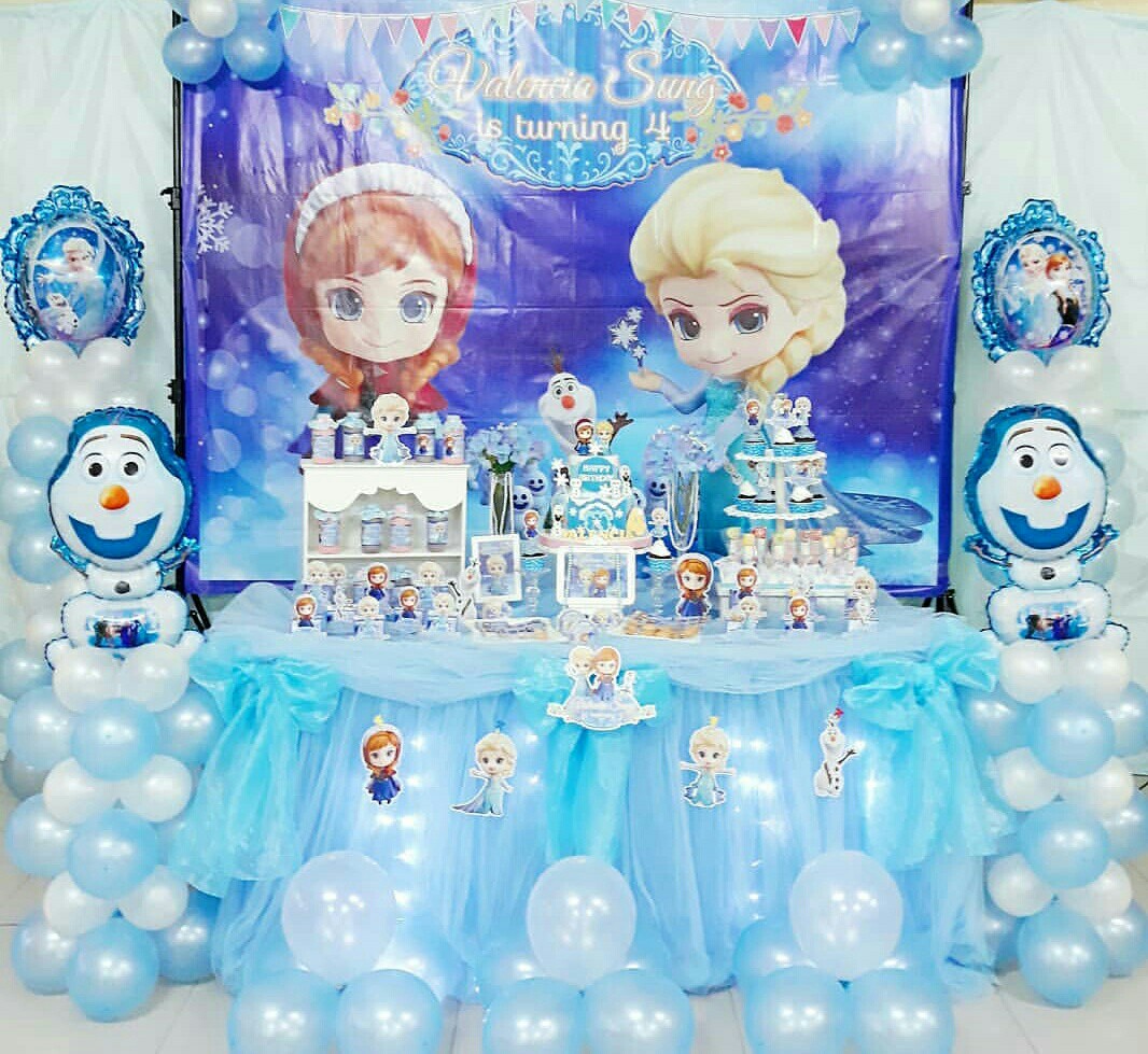 Frozen Theme Dessert Table Food Drinks Baked Goods On Carousell