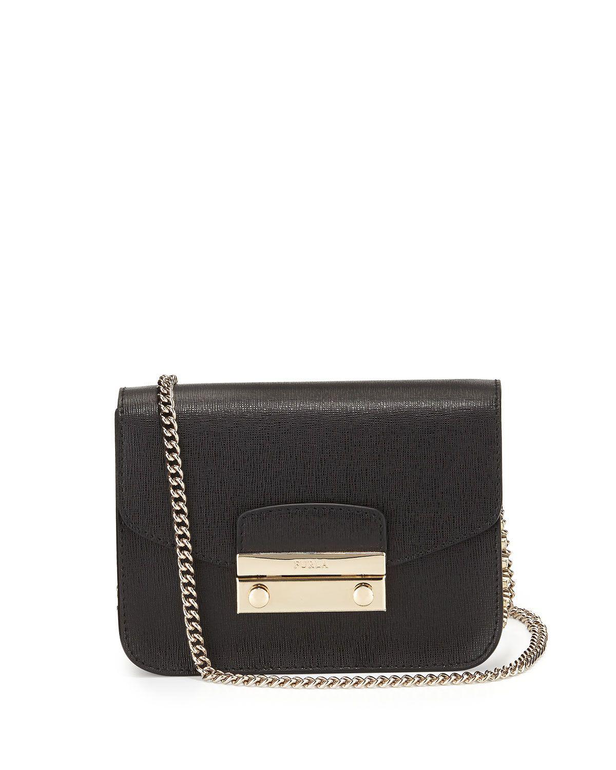 Furla Julia Mini studded crossbody in black Women s Fashion Bags Wallets Cross body Bags on Carousell