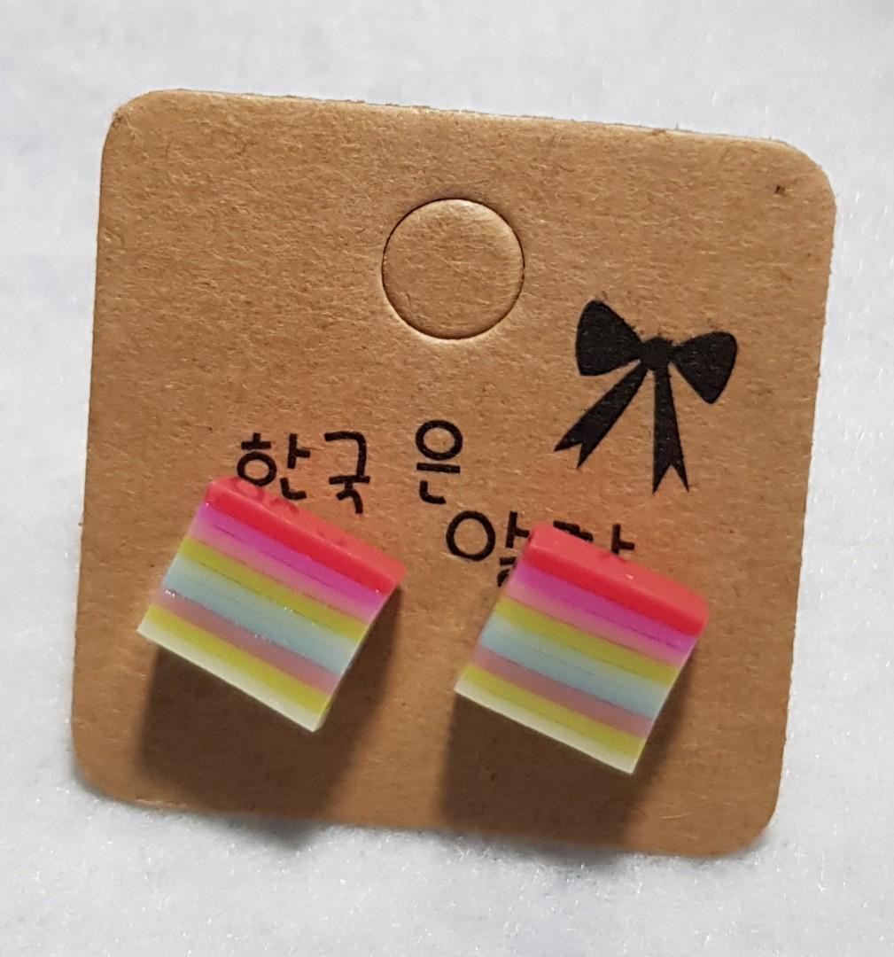 Handmade mini clay rainbow kueh lapis 