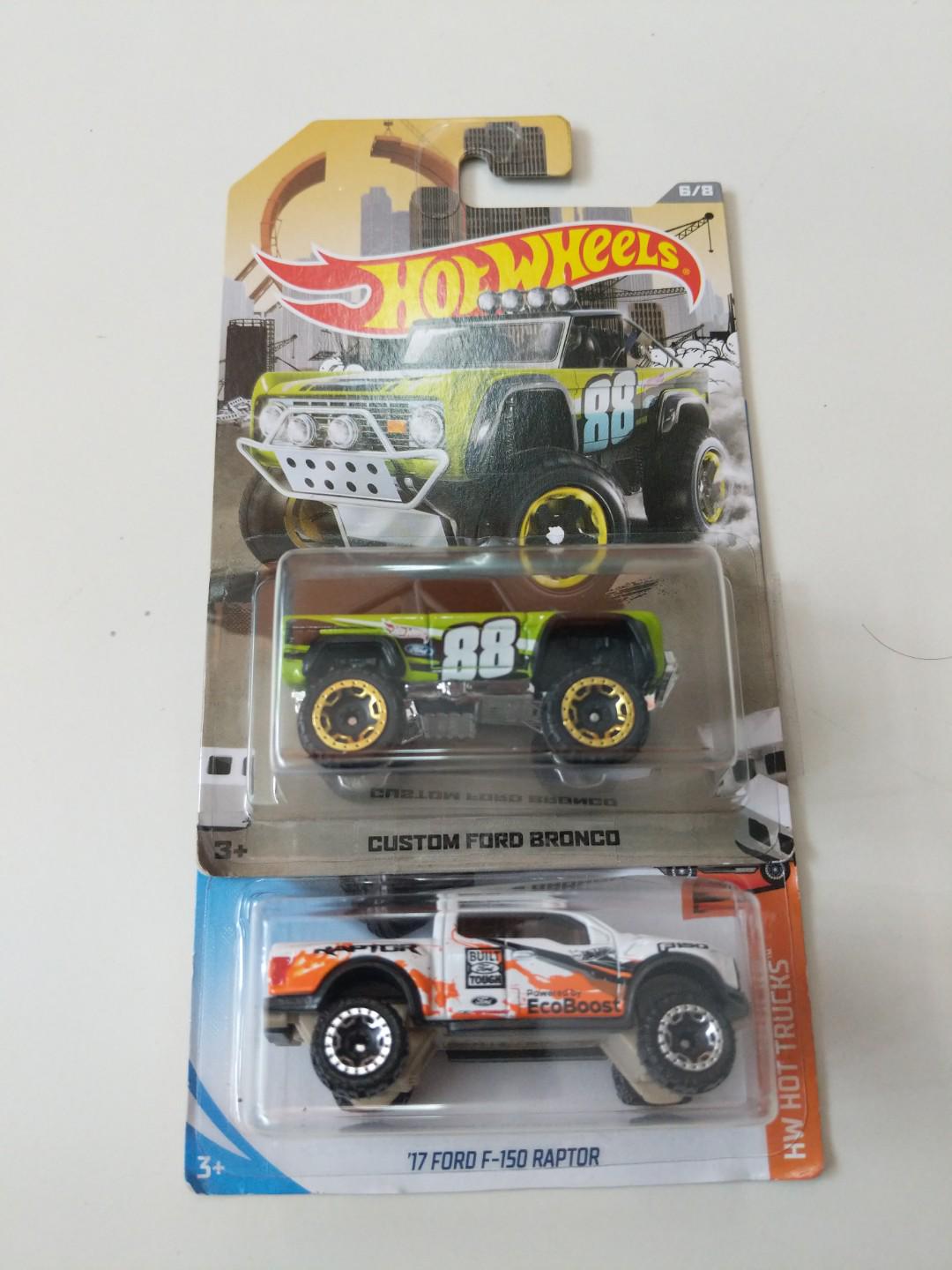 Hotwheels Custom Ford Bronco And 17 Ford F 150 Raptor Toys Games Others On Carousell