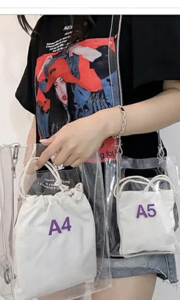 A5 clearance transparent bag