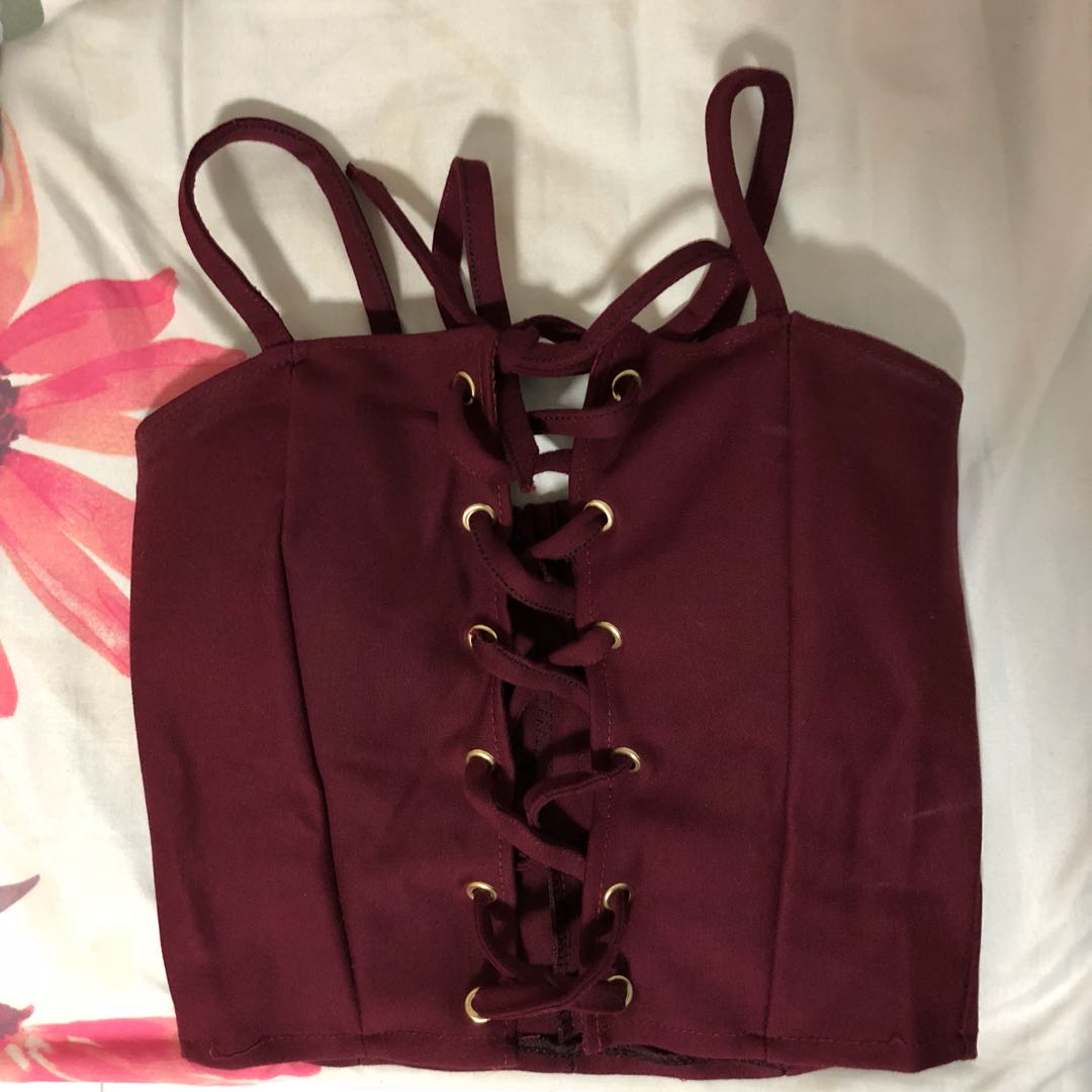 lace up bustier top