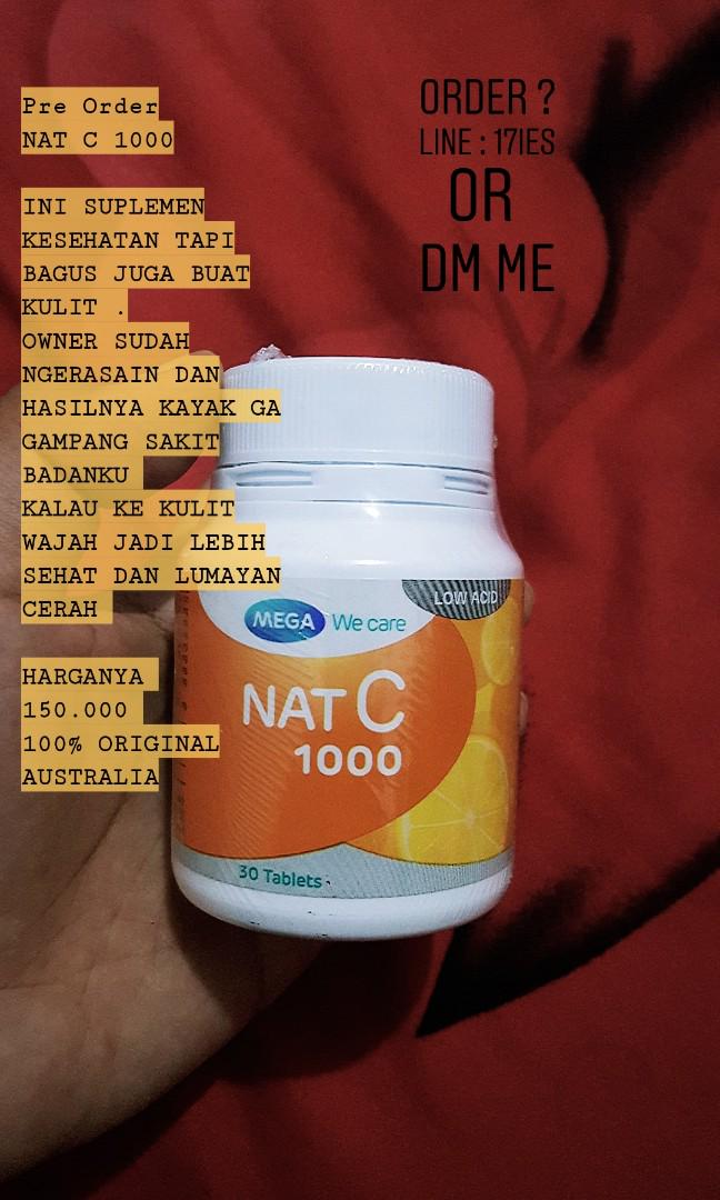 Mega We Care Nat C 1000 Suplemen Vitamin C 100 Orginal