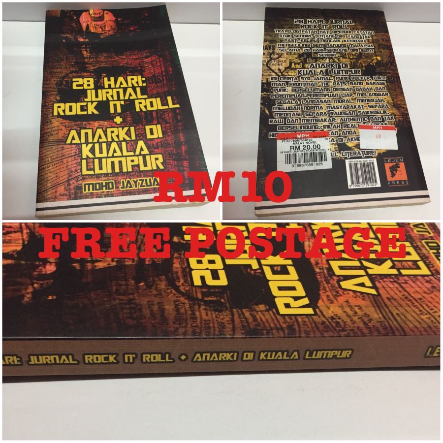 Novel Melayu Lejen Press 28 Hari Jurnal Rock N Roll Anarki Di Kuala Lumpur Oleh Mohd Jayzuan Books Stationery Books On Carousell