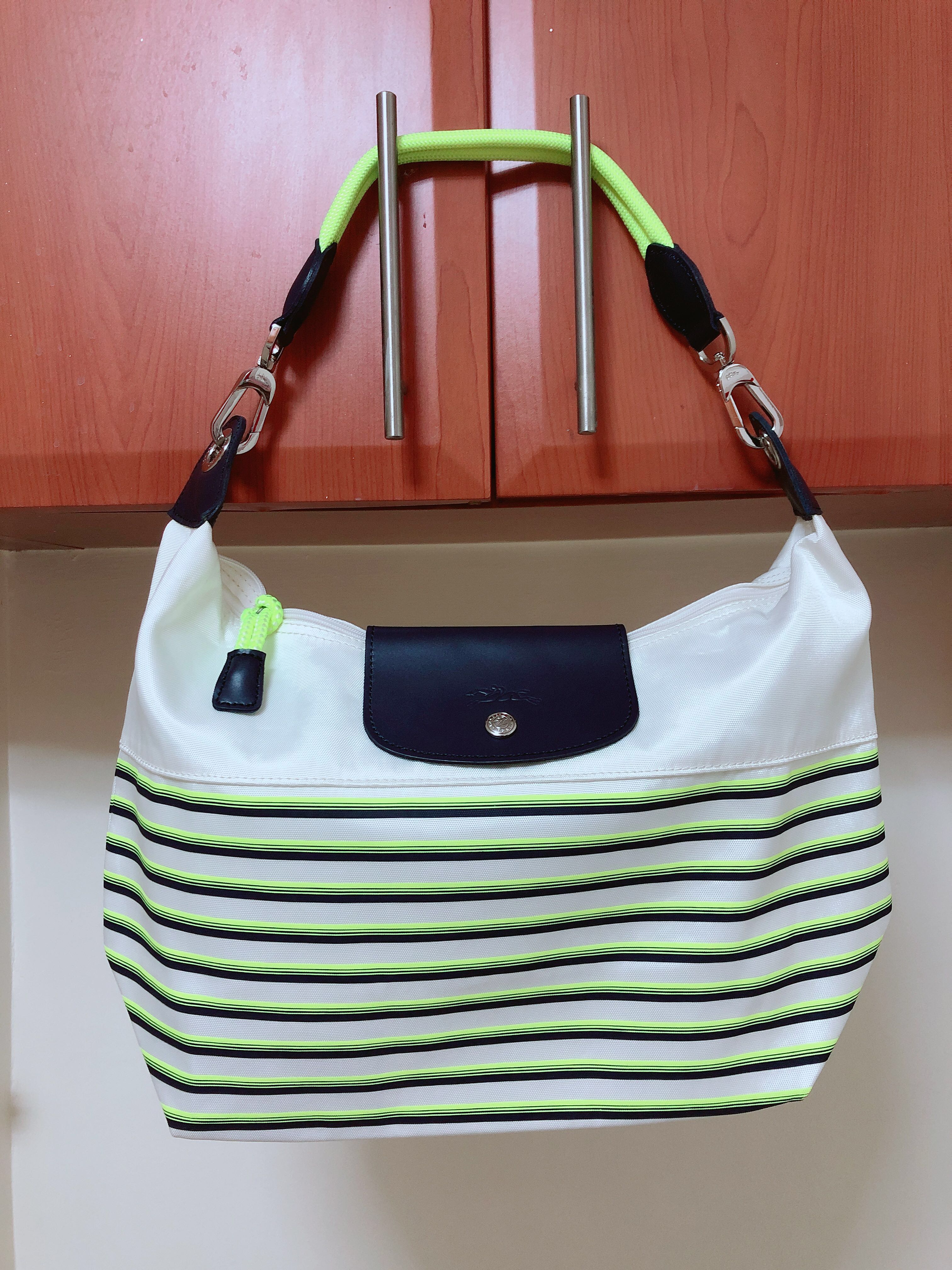 longchamp stripe bag