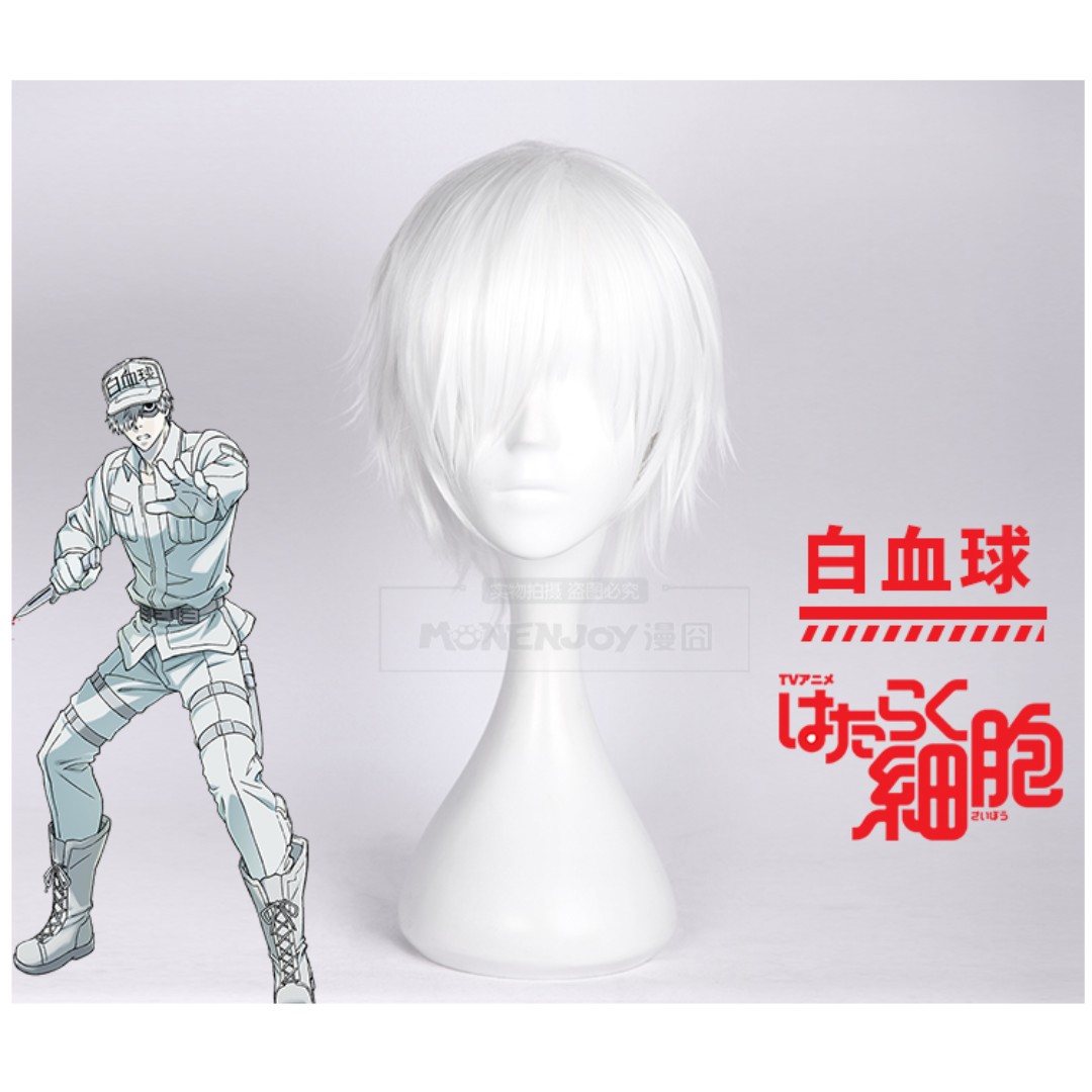 Wallpaper Po Cells At Work Hataraku Saibou White Blood Cell Cosplay Wig Desktop Wallpaper Free