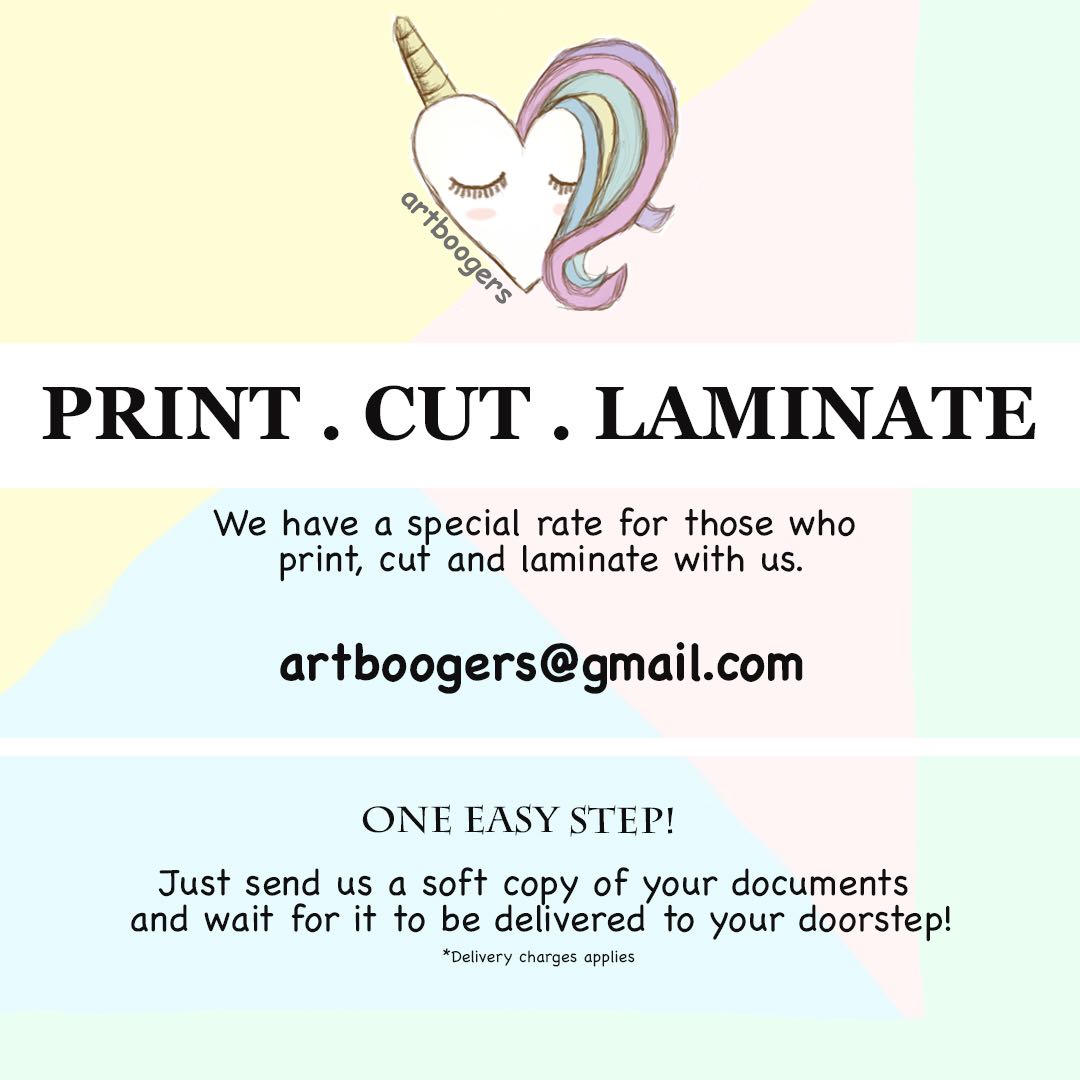 Print cut laminate, Everything Else on Carousell