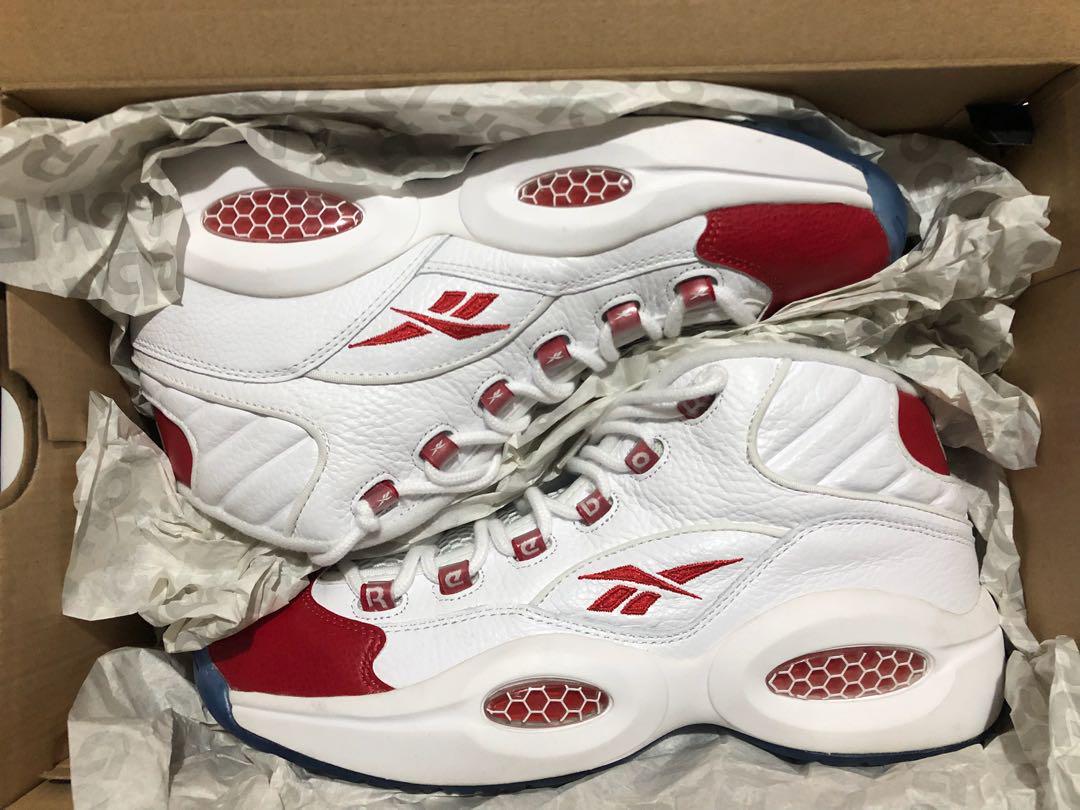 reebok question mid red toe