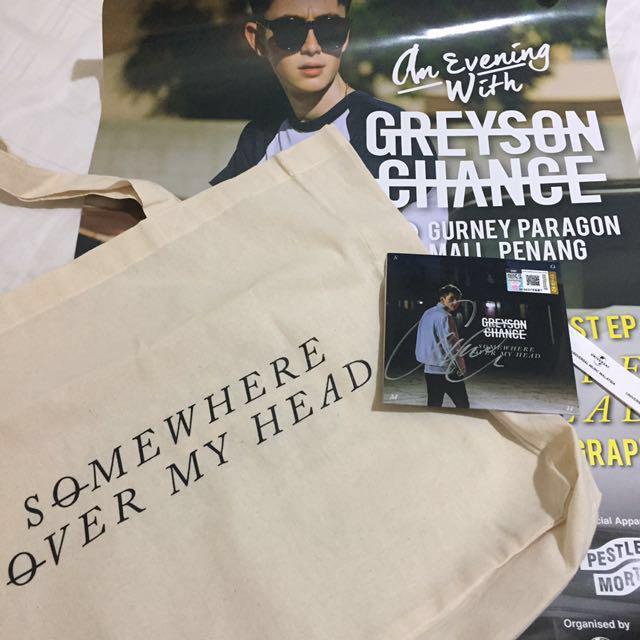 Signed Greyson Chance Somewhere Over My Head Cd Music Media Cd S Dvd S Other Media On Carousell