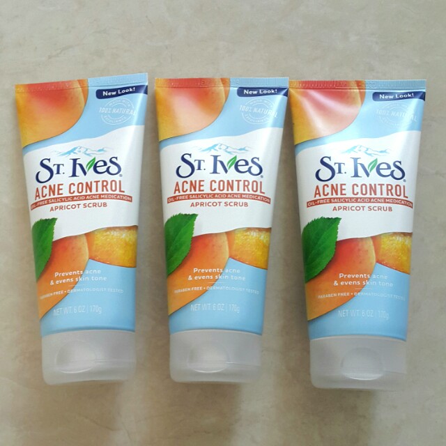 St Ives Apricot Scrub Acne Control Kemasan Baru Kesehatan Kecantikan Kulit Sabun Tubuh Di Carousell