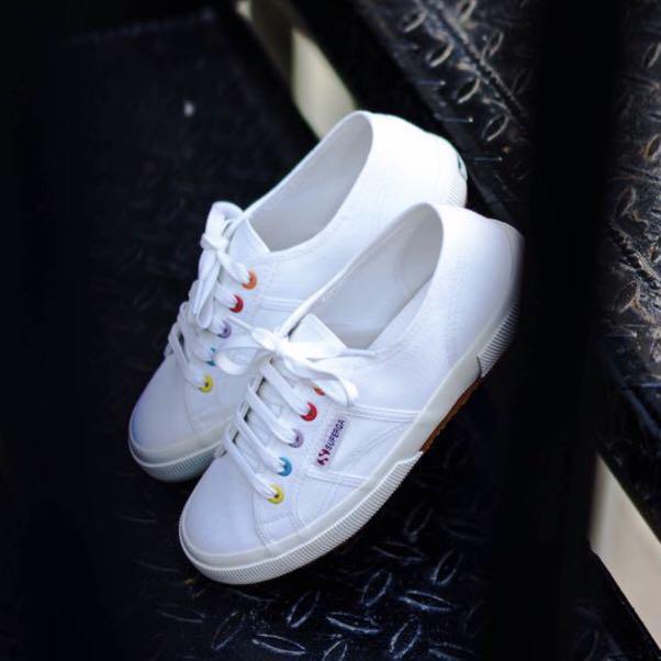 Superga 2750 White Coloured Rivets Women s Fashion Footwear Sneakers on Carousell