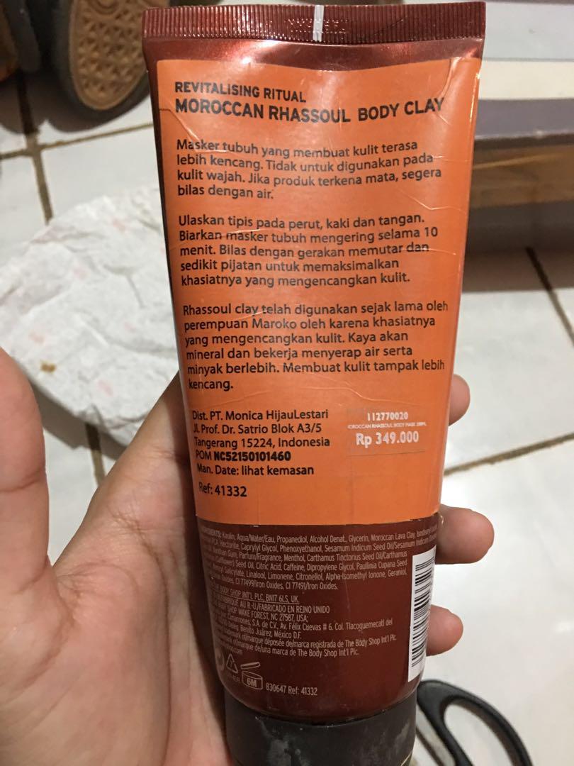 The body shop moroccan rhassoul body clay maudecay, Kesehatan & Kecantikan, Kulit, Sabun