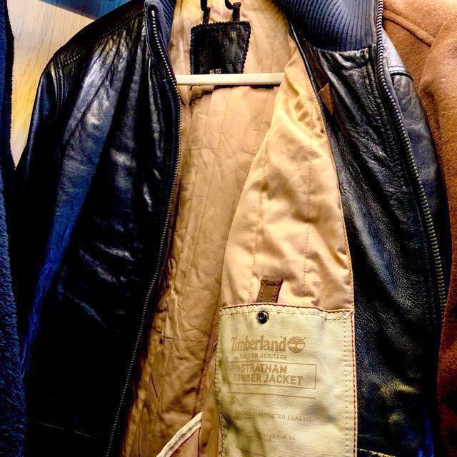 combinación Responder conjunto Timberland stratham bomber jacket genuine lamb skin leather, Men's Fashion,  Tops & Sets, Formal Shirts on Carousell