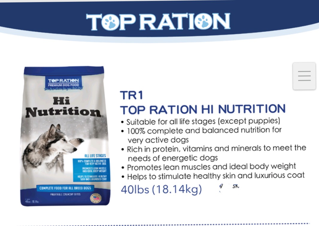top ration dog food