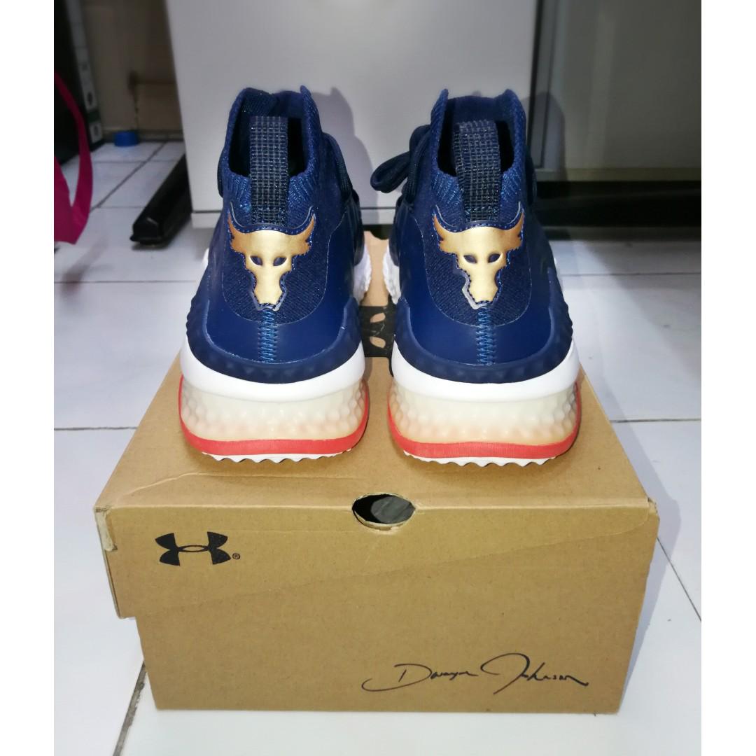 Under armour project rock 1 hotsell blue white red