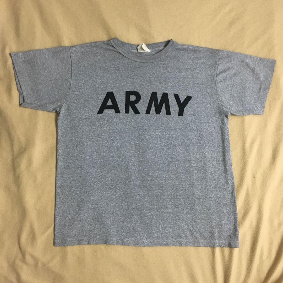 Vintage army t shirt, Men's Fashion 