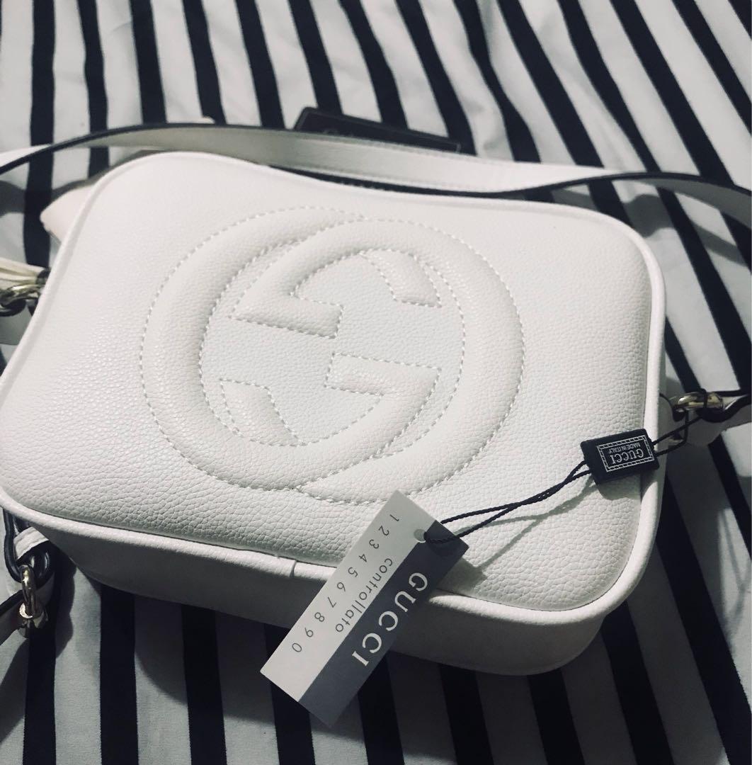 white gucci soho bag