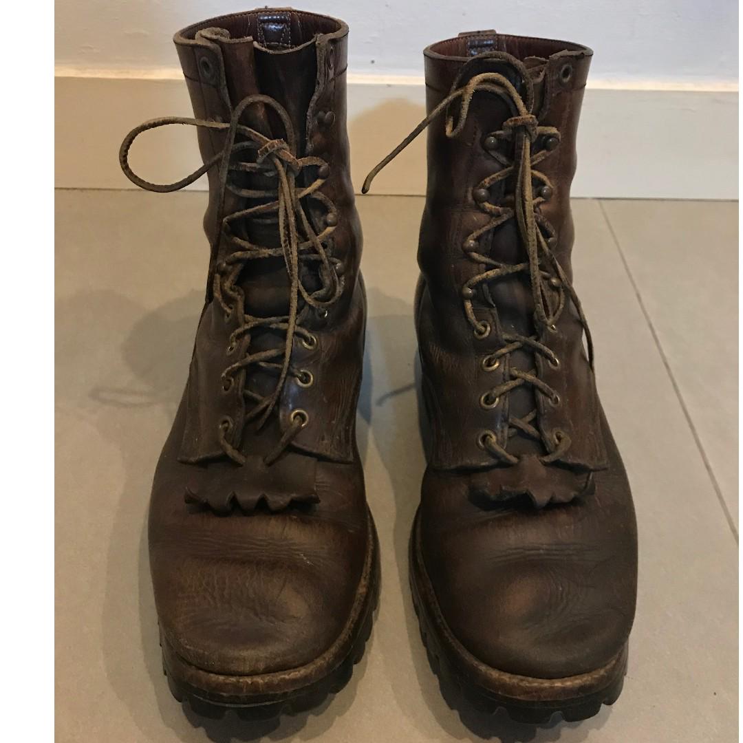 White s Boots Smoke Jumper Wildland Firefighter Logger Men US 8.5 Width E Non Steel Toe