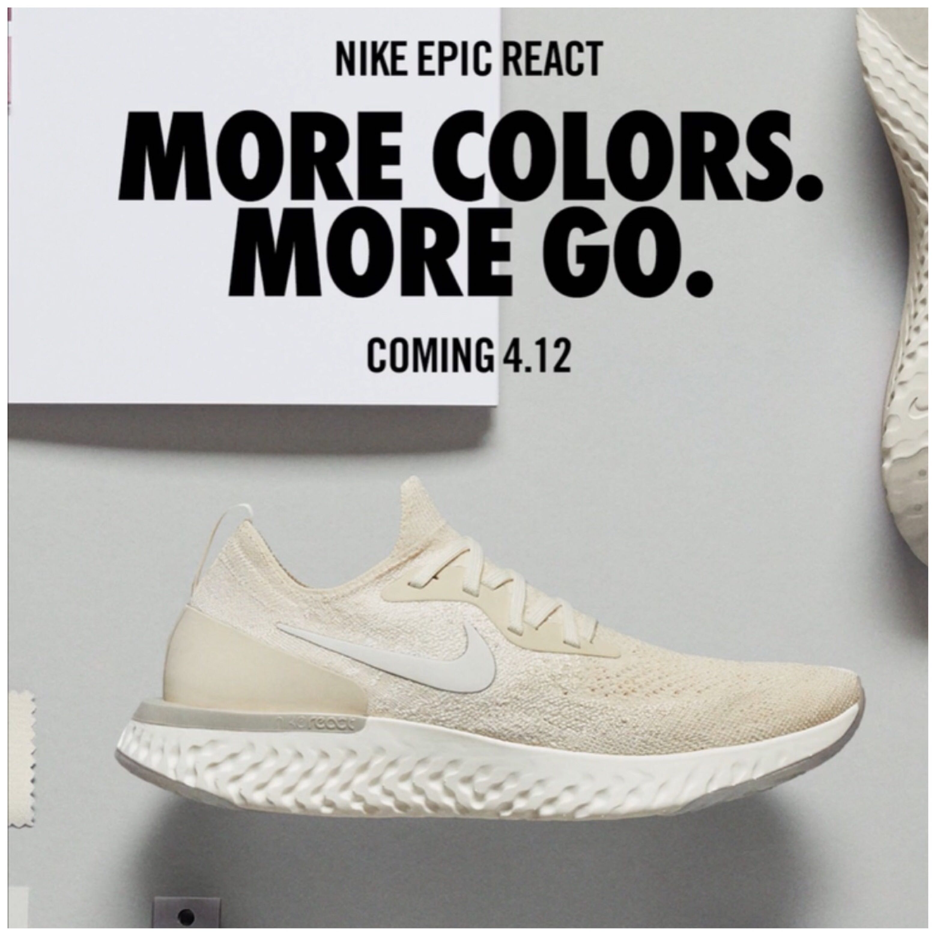 Nike Epic React Flyknit|LIGHT CREAM 