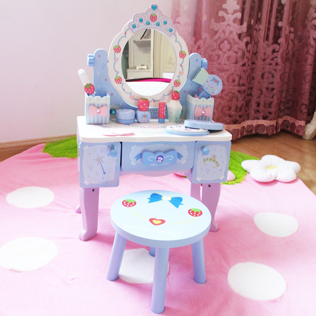 wooden toy dressing table