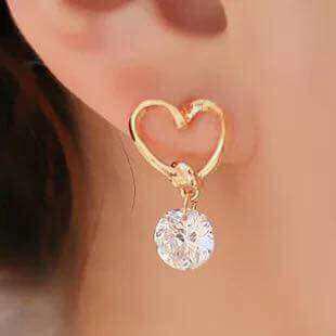 Fashion Heart Diamond Earring