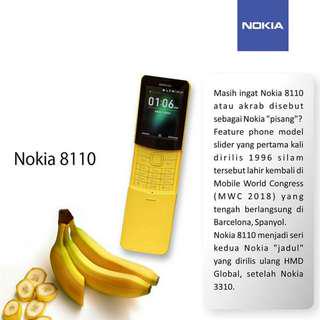 2018 New Nokia 8110 Banana AP Cellular Phone - yellow