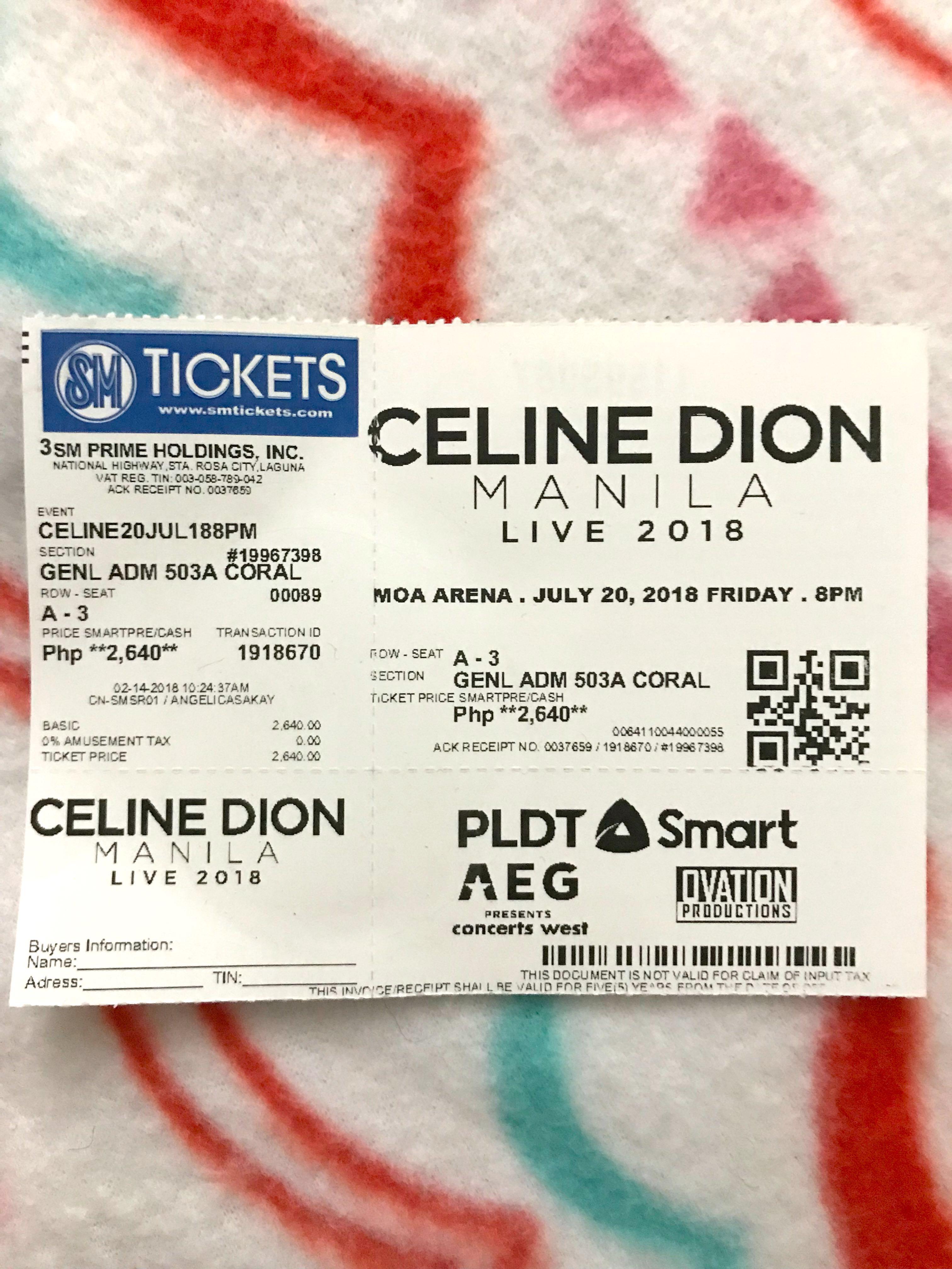 Celine dion concert price discount