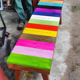 Rainbow bench