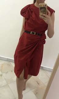 Red dress diane von furstenberg