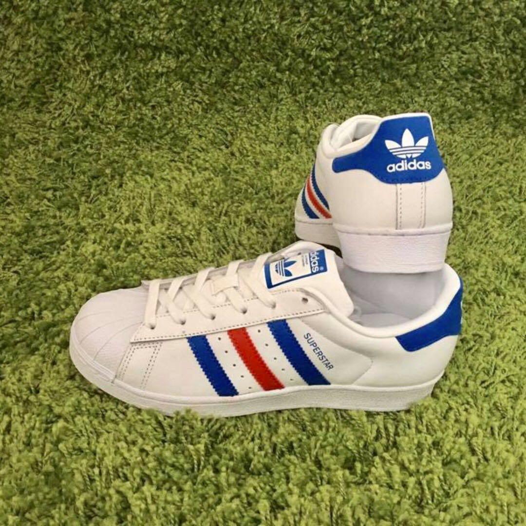 Adidas Superstar - Blue Red\u003e BB2246, Women's Fashion, Shoes on Carousell