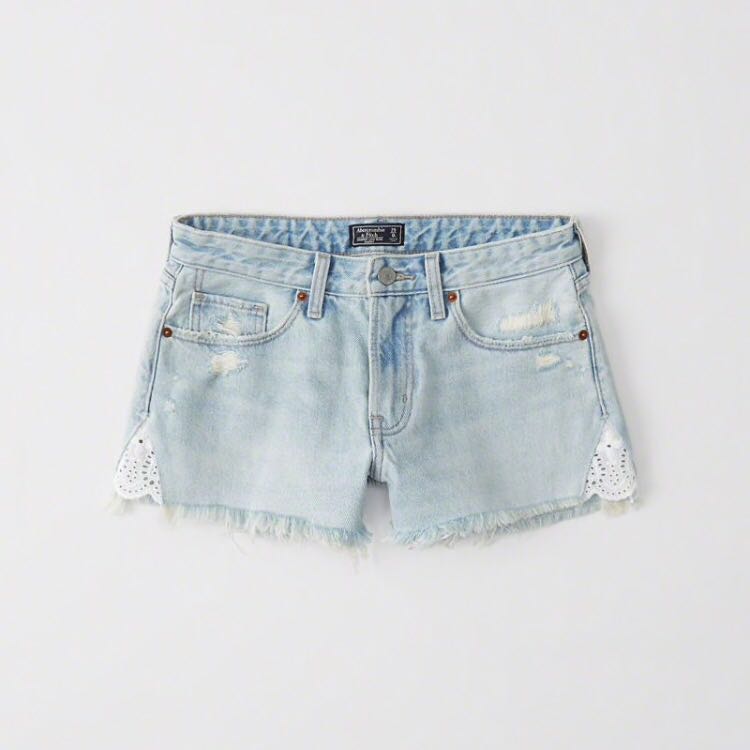 A\u0026F Harper Low Rise Denim Shorts, Women