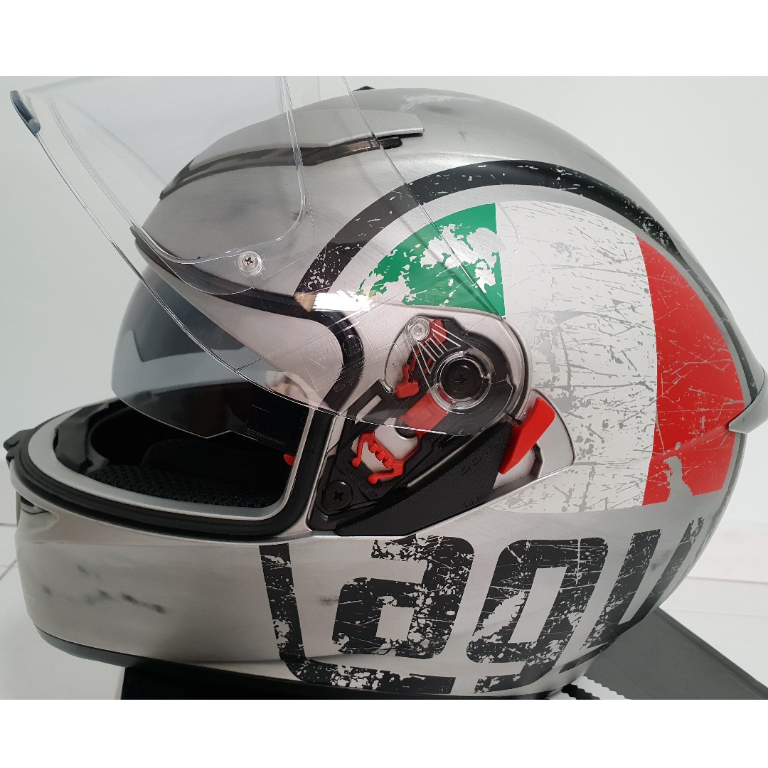 AGV K-3 SV E2205 MULTI - SCUDETTO MATT SILVER, Motorcycles, Motorcycle  Accessories on Carousell