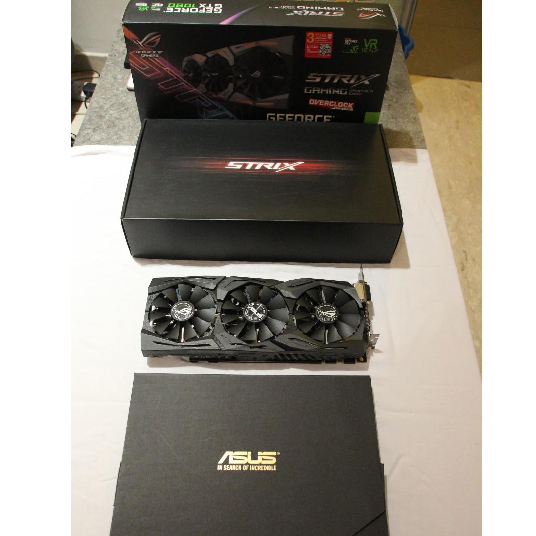 Asus Rog Strix Gtx1080 Advanced 8gb Gddr5x Graphic Card Price Is Negotiable Electronics Computer Parts Accessories On Carousell