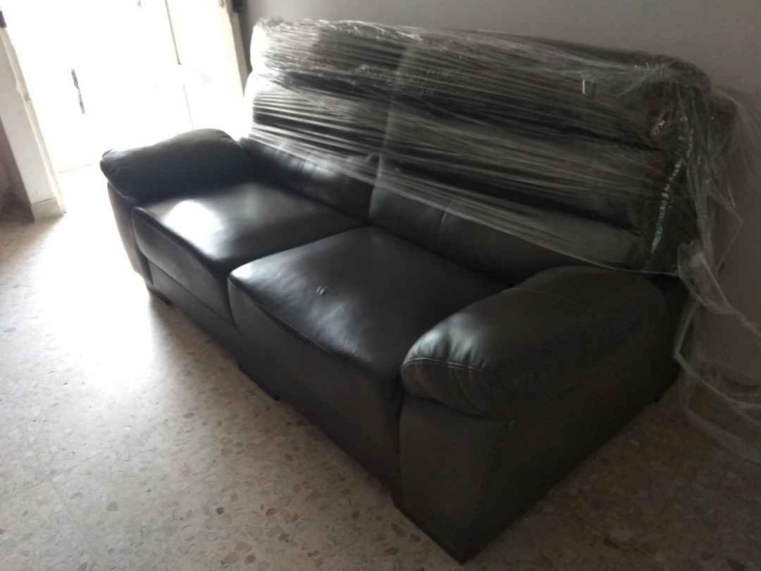 Black Leather Sofa