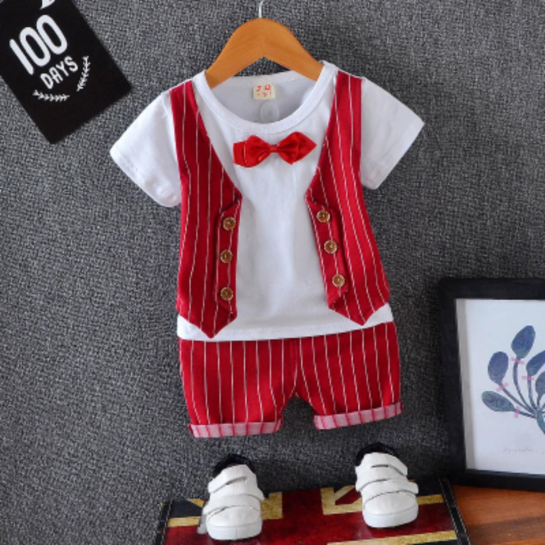 Boys Smart Casual Wedding Birthday Formal Suit All In One 2 Pc Set