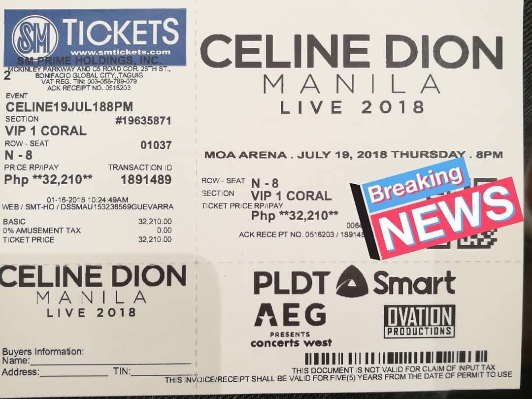 Celine Dion Tickets SVIP And VIP 50k Pack Tickets Vouchers Event celine-dion-tickets-svip-and-vip-50k-pack-tickets-vouchers-event