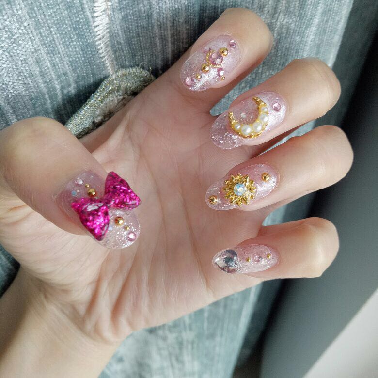 Diy Sailor Moon Inspired Nail Manicure Deco Set Health Beauty Hand Foot Care On Carousell Sailor moon inspired nail art. diy sailor moon inspired nail manicure deco set