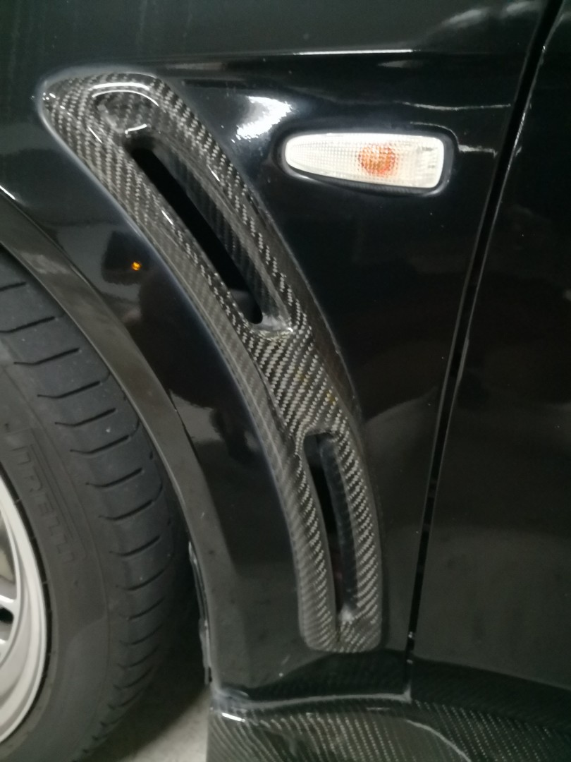 Evo X carbon fiber front fender vent, Car Accessories, Accessories on