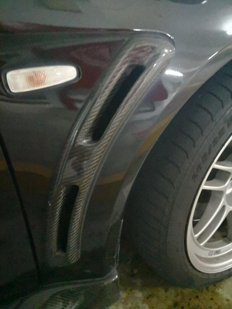 Evo X carbon fiber front fender vent, Car Accessories, Accessories on