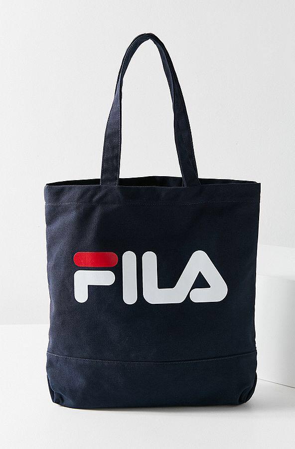FILA Black Canvas Tote Bag Women s Fashion Bags Wallets Tote Bags on Carousell