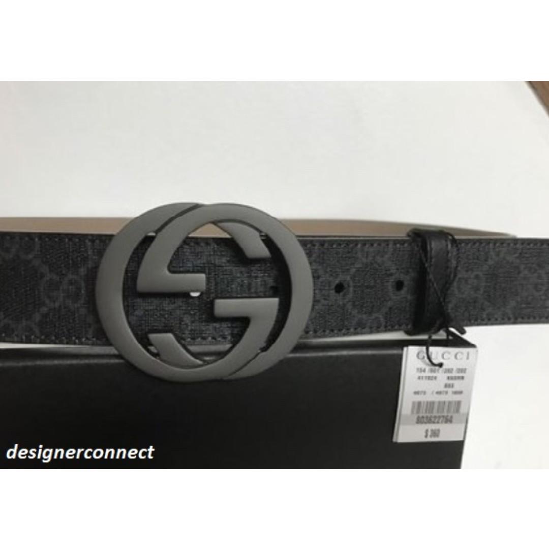 gg supreme belt with g buckle black