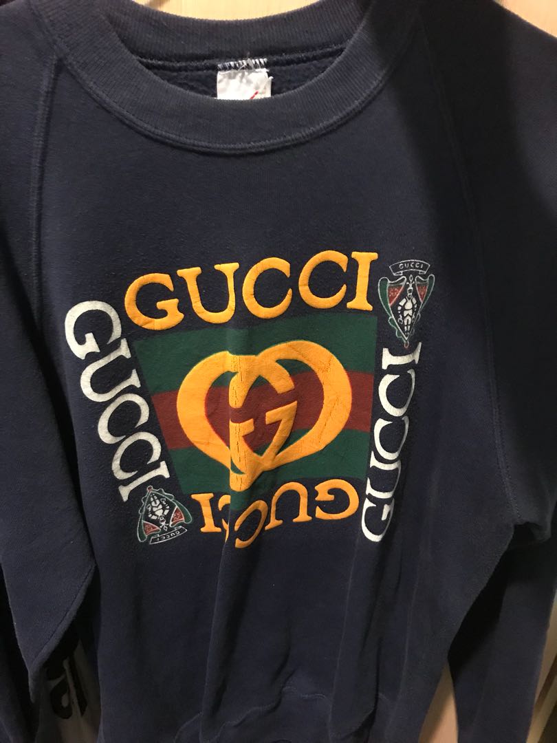Gucci Bootleg Vintage Sweatshirt, Men's Fashion, Clothes, Tops on Carousell