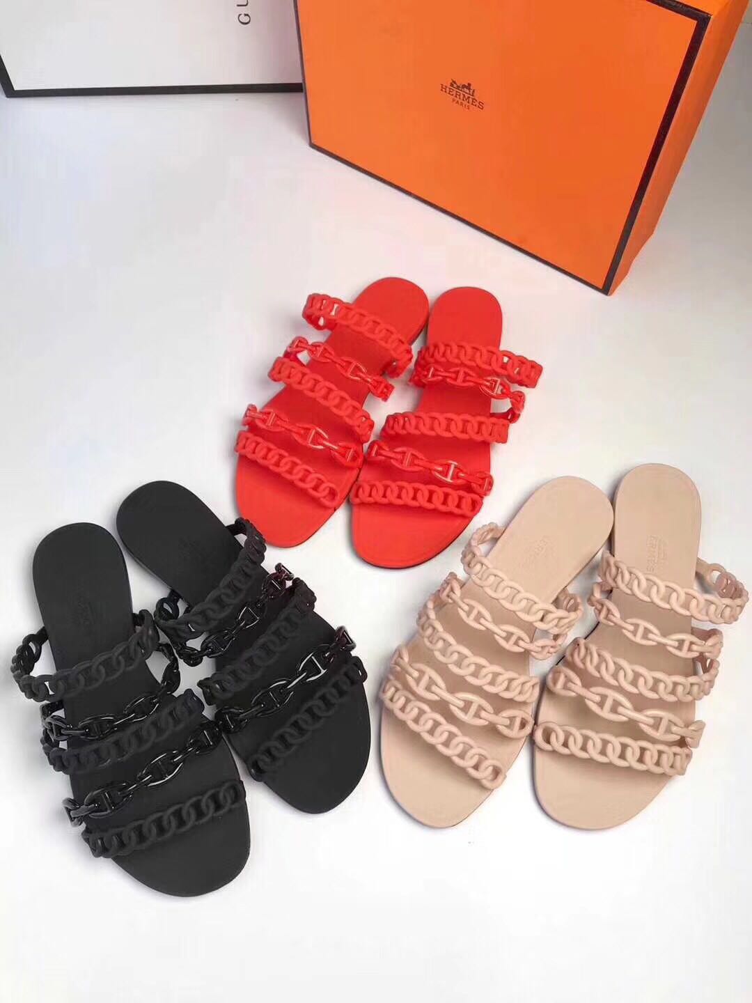 Hermes plastic sandals hot sale