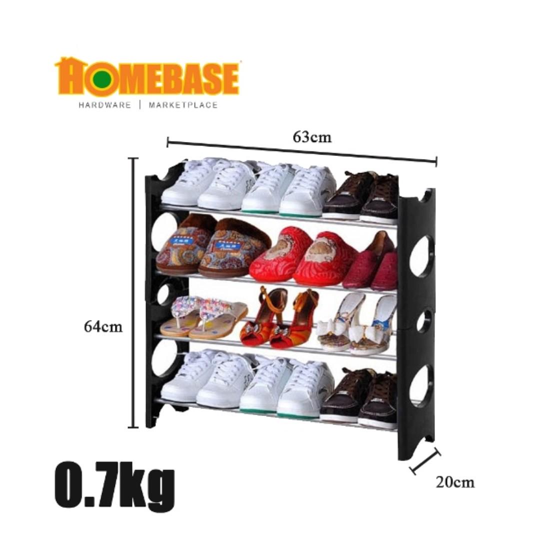 Homebase Shoe Rack Shoe Storage 4tier, Furniture & Home Living, Home