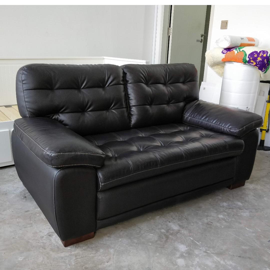 Ikea Leather 2 Seater Sofa 9 5 10 Office Hardly Used Furniture