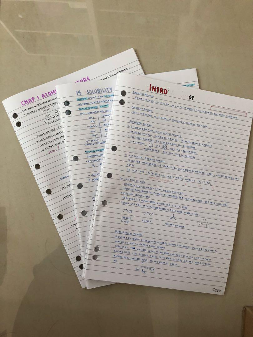 Jc Format Notes JC CHEM NOTES (handwritten), Hobbies & Toys, Books & Magazines ...