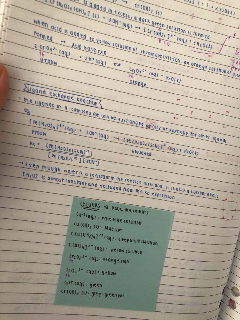 Jc Format Notes JC CHEM NOTES (handwritten), Hobbies & Toys, Books & Magazines ...