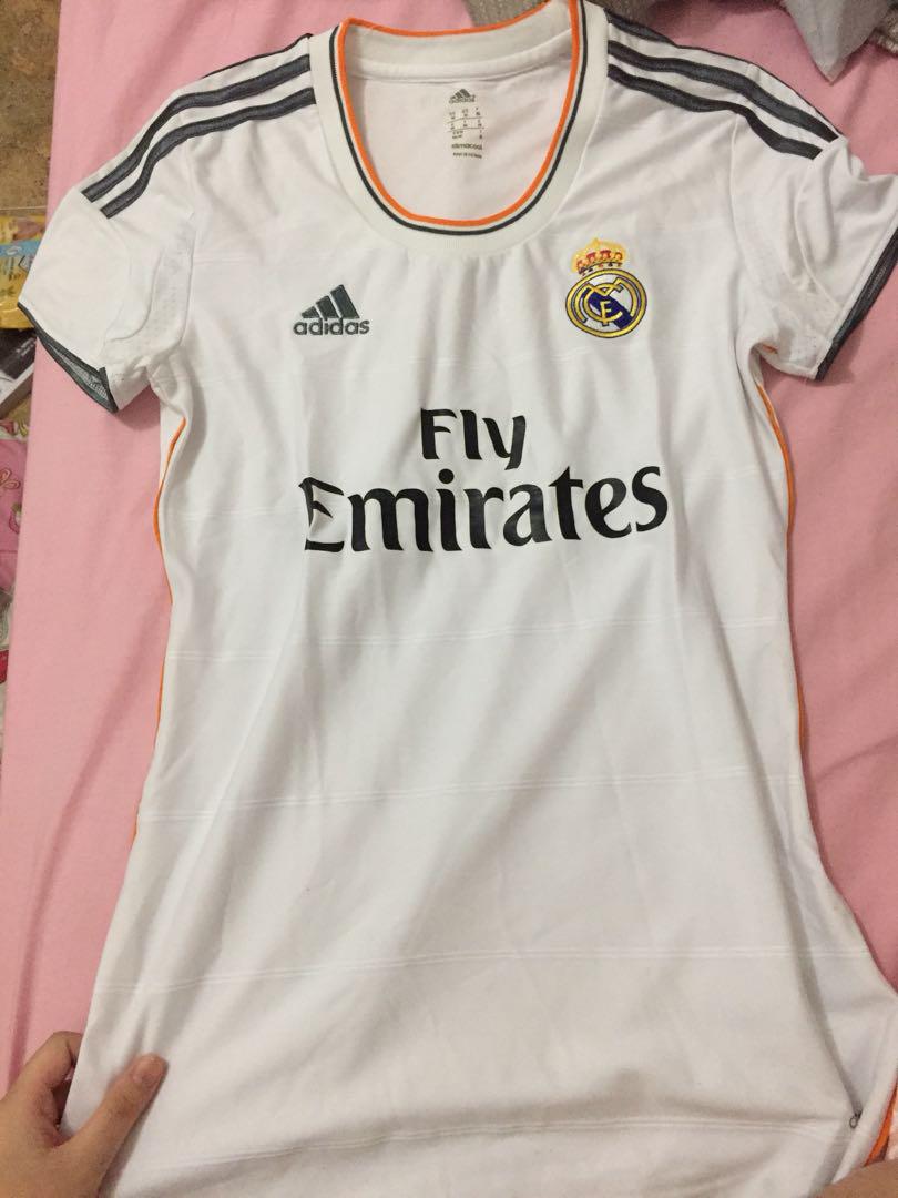 Jersey Real Madrid Fly Emirates adidas Fesyen Wanita Pakaian Wanita di Carousell