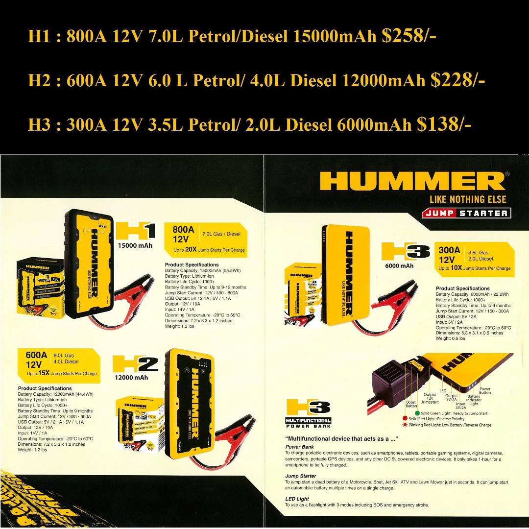 hummer battery starter