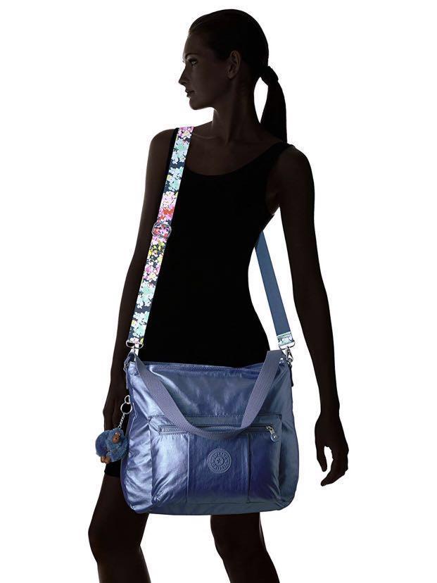 Kipling Carley Metallic Hobo Crossbody Bag with a Floral Printed Strap authentic brand new Luxury Bags Wallets on Carousell